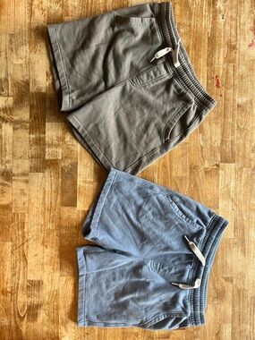 Pair of Cotton Drawstring Shorts - Grey & Light Blue | GAP Kids